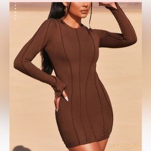 Brown long sleeve oh Polly dress